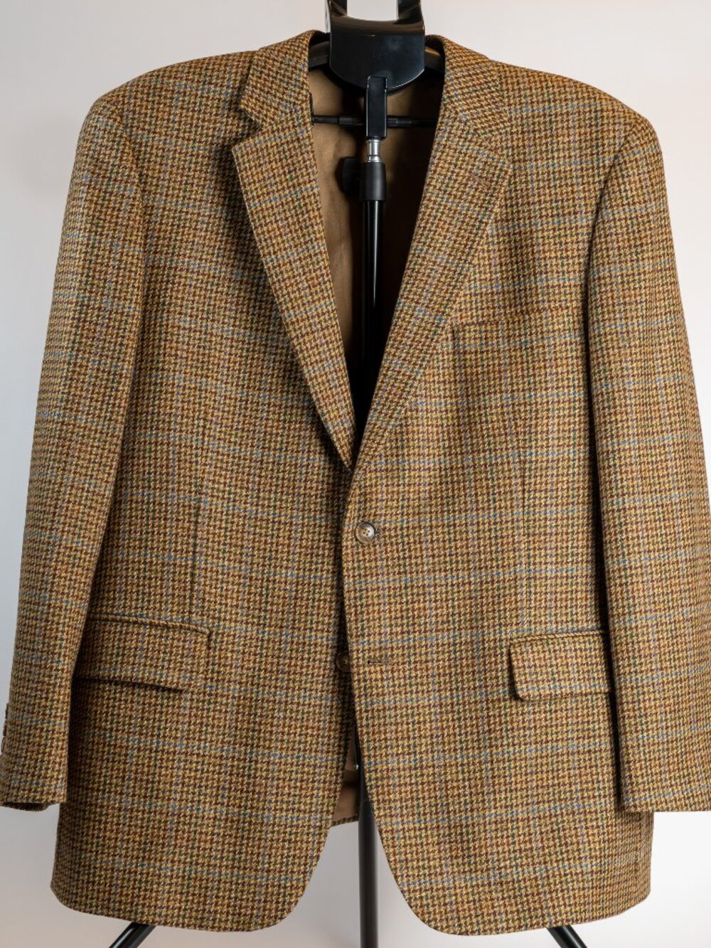 Patrick James 44R Lambswool Cashmere Sport Coat Houndstooth Windowpane